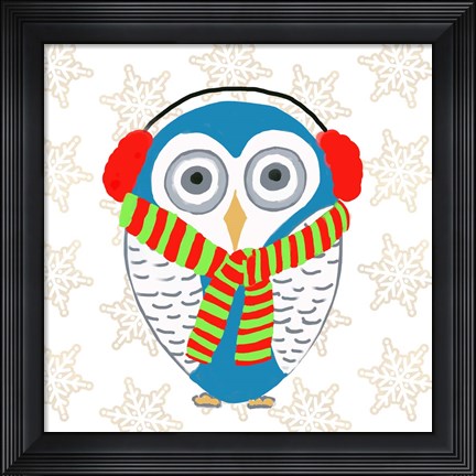 Framed Christmas Owl II Print