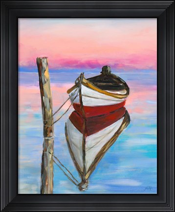 Framed Canoe Reflection Print