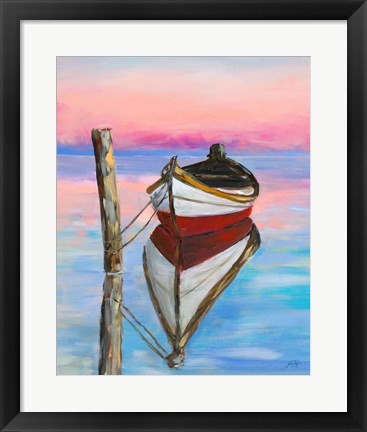 Framed Canoe Reflection Print