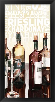 Framed Wine Typography I Print