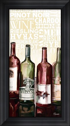 Framed Wine Typography II Print