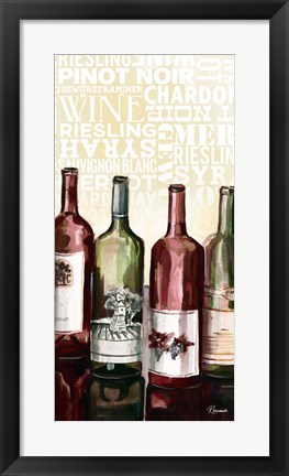 Framed Wine Typography II Print