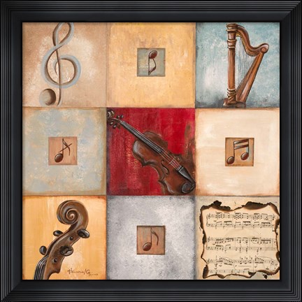 Framed Feel the Music I Print