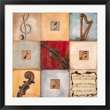 Framed Feel the Music I Print