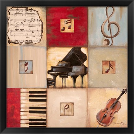 Framed Feel the Music II Print