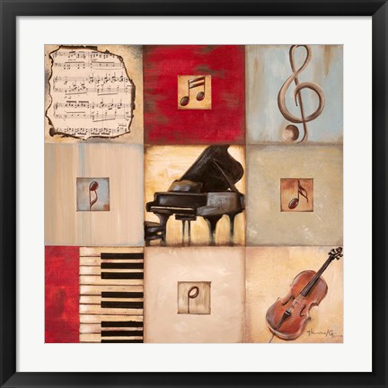 Framed Feel the Music II Print