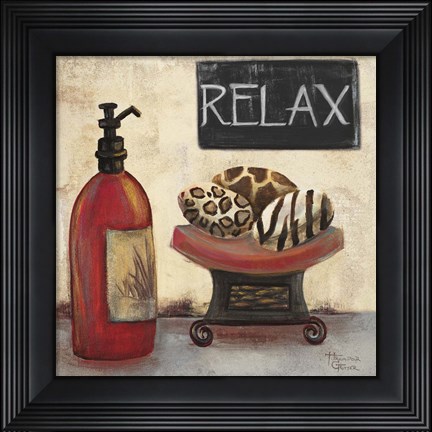 Framed Red Jungle Spa II Print