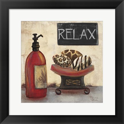 Framed Red Jungle Spa II Print