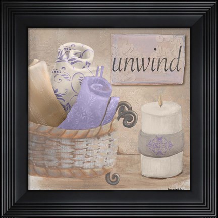 Framed Lavender Bath I Print