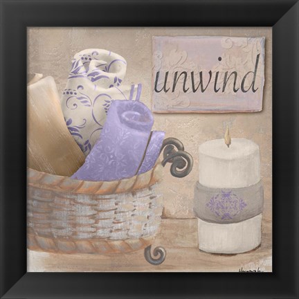 Framed Lavender Bath I Print