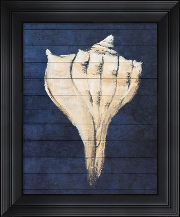 Framed Beach Finds Navy II Print