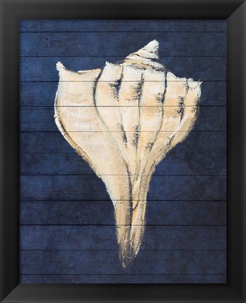 Framed Beach Finds Navy II Print