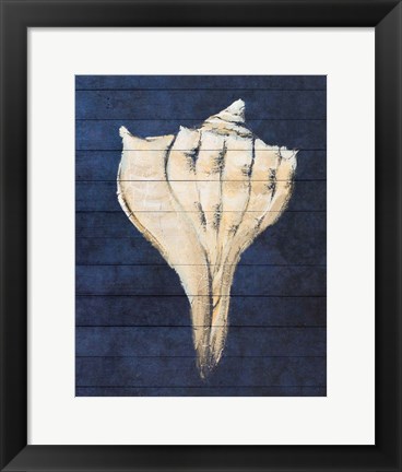 Framed Beach Finds Navy II Print