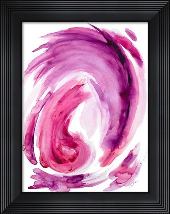 Framed Pink Swirl I Print