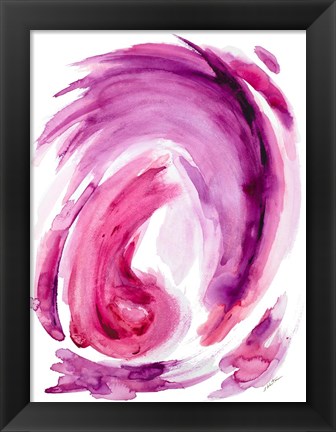 Framed Pink Swirl I Print