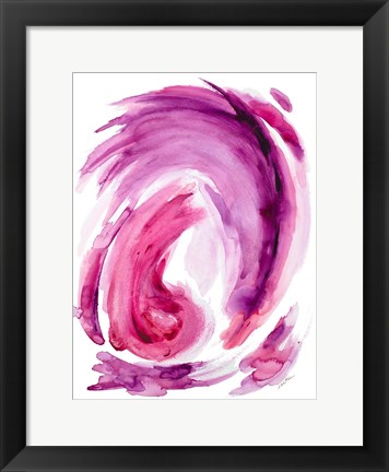 Framed Pink Swirl I Print