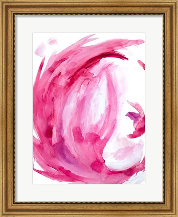 Framed Pink Swirl II Print