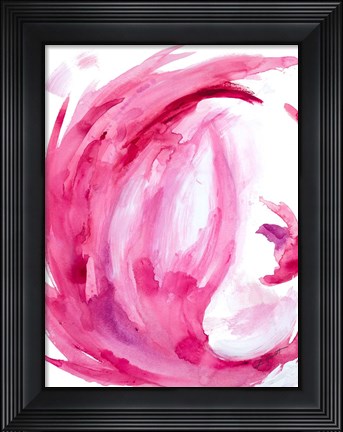 Framed Pink Swirl II Print