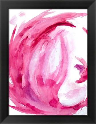 Framed Pink Swirl II Print