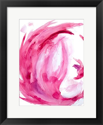 Framed Pink Swirl II Print