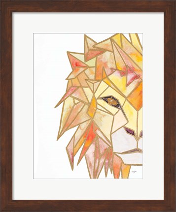 Framed Retro Lion Print