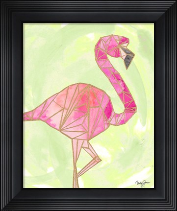 Framed Bright Origami I Print