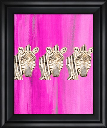 Framed Bright Tri Origami III Print