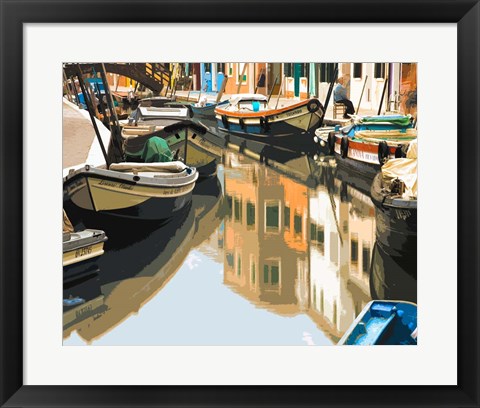 Framed Burano Boats Print