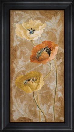 Framed Poppies de Brun II Print