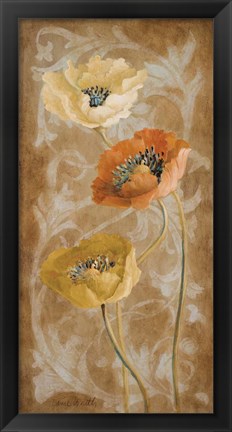 Framed Poppies de Brun II Print