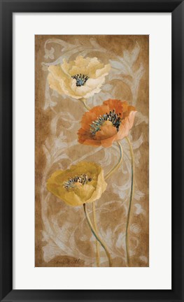 Framed Poppies de Brun II Print