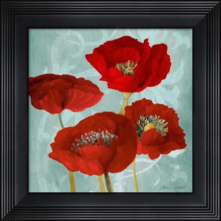 Framed Rouge Pavots I Print