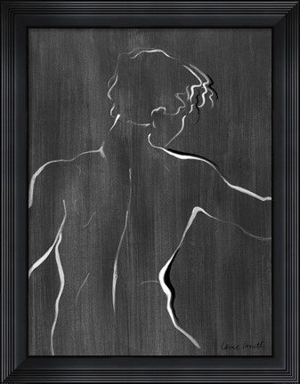Framed Sketched in Black I Print