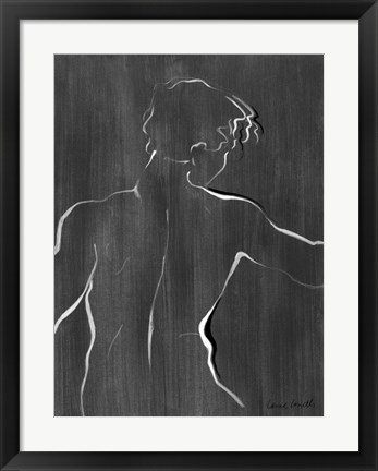 Framed Sketched in Black I Print