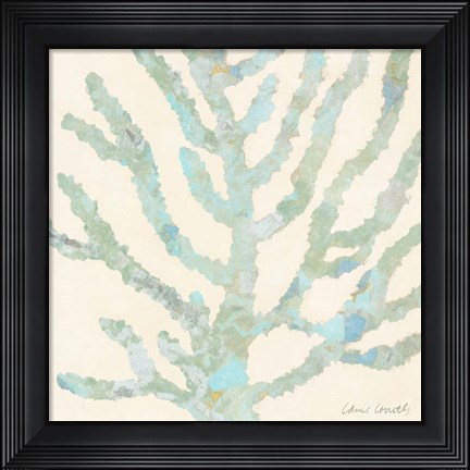 Framed Coral Vision on Cream II Print