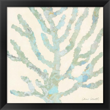 Framed Coral Vision on Cream II Print