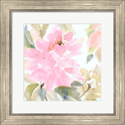 Framed Early Pink Blooms II Print