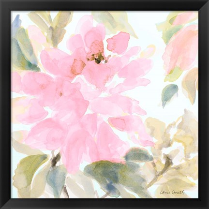 Framed Early Pink Blooms II Print