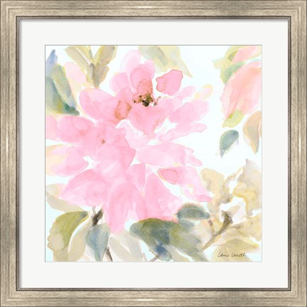 Framed Early Pink Blooms II Print