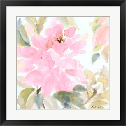 Framed Early Pink Blooms II Print