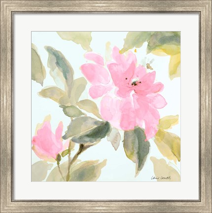 Framed Early Pink Blooms I Print