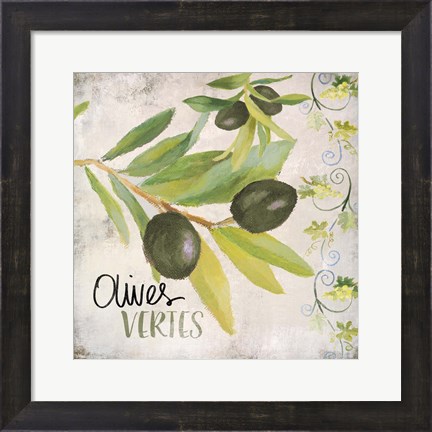 Framed Olives Vertes Print