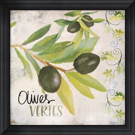 Framed Olives Vertes Print
