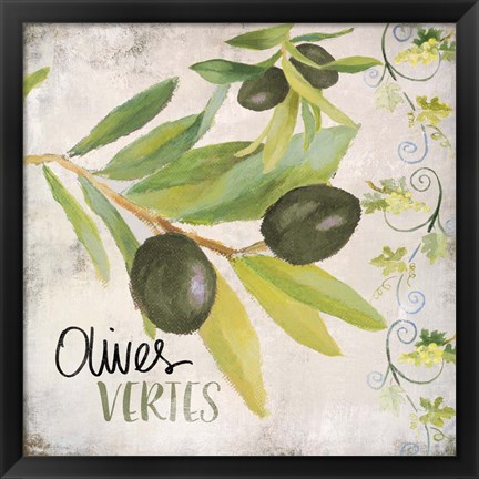 Framed Olives Vertes Print