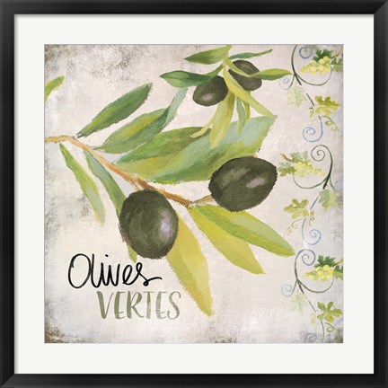 Framed Olives Vertes Print