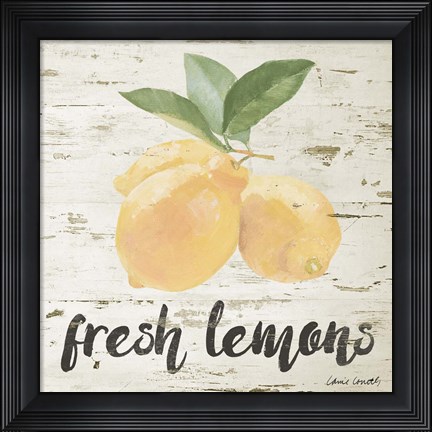 Framed Fresh Lemons Print