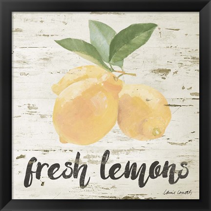 Framed Fresh Lemons Print