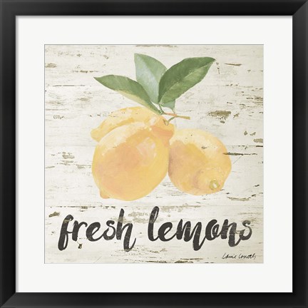 Framed Fresh Lemons Print