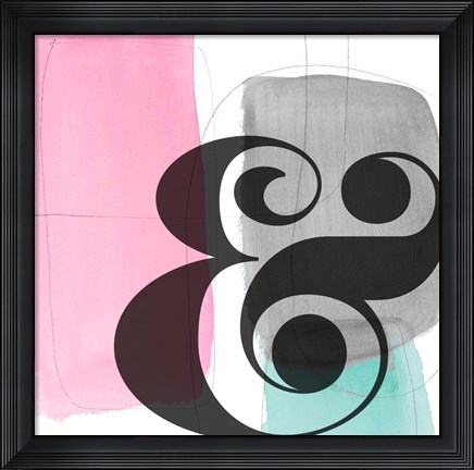 Framed Watercolor Ampersand Print