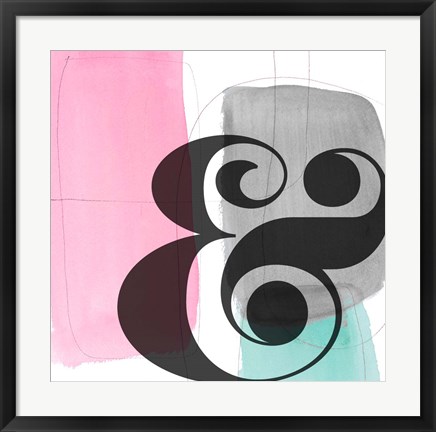 Framed Watercolor Ampersand Print